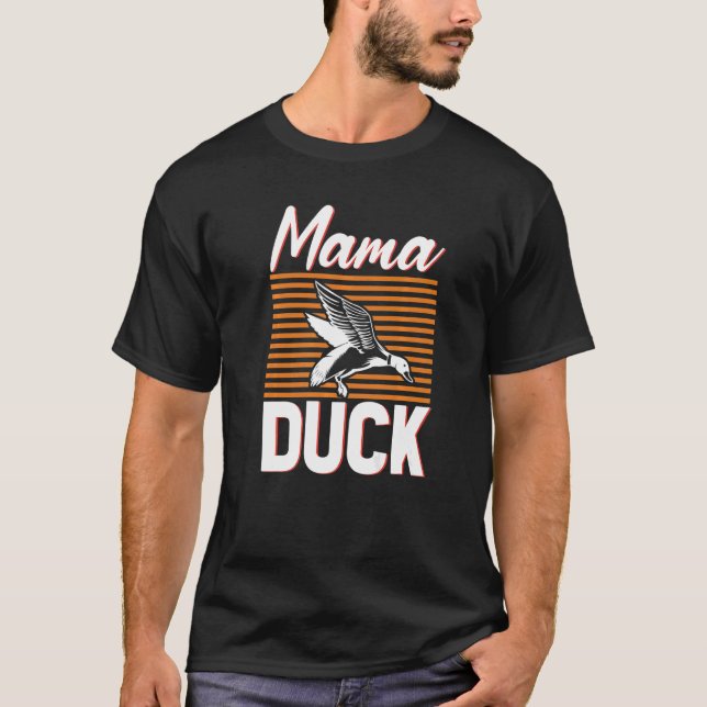 Camiseta Mama Duck Duckling Mom Animal Waterfoweer Mot (Anverso)