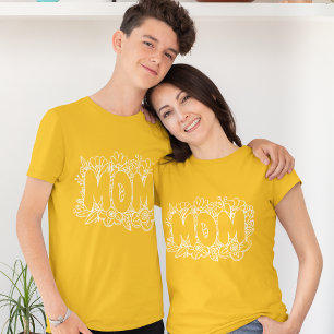 Camiseta Mamá dulce para siempre l Gráfico blanco y floral
