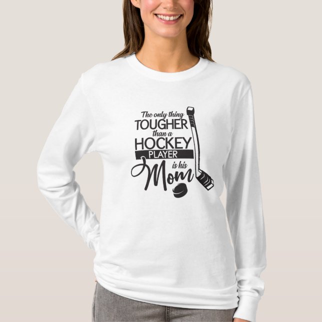 Camiseta Mamá dura del hockey (Anverso)