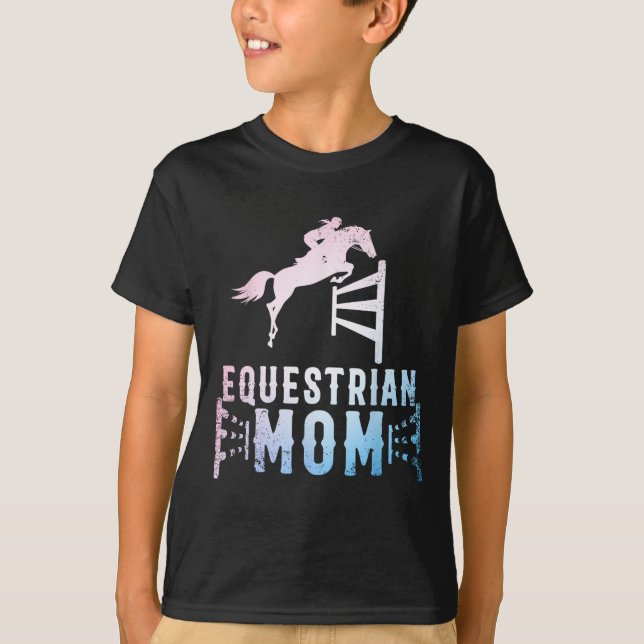 Camiseta Mamá Ecuestre Arte Para Chicas Caballos De Caballo (Anverso)