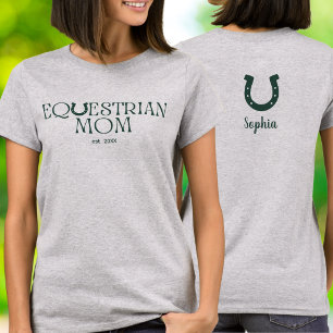 Camiseta Mamá Ecuestre Establecida Año Herradura