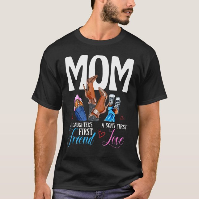 Camiseta Mamá, el primer amigo de la hija de amor de un hij (Anverso)