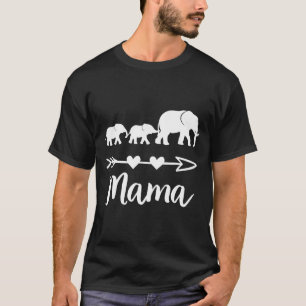 Camiseta Mamá elefante 2 bebés niños mamá de dos adorable m