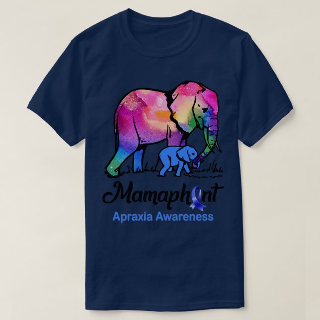 Camiseta Mama Elephant Mamaphant Apraxia Conciencia (Diseño del anverso)