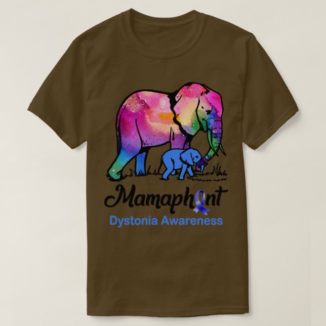Camiseta Mama Elephant Mamaphant Distonia Conciencia (Diseño del anverso)