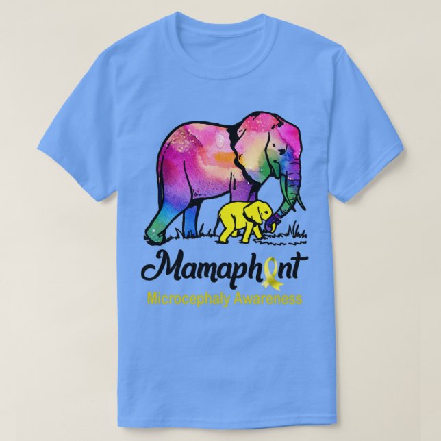 Camiseta Mama Elephant Mamaphant Microcefalia Conciencia (Diseño del anverso)