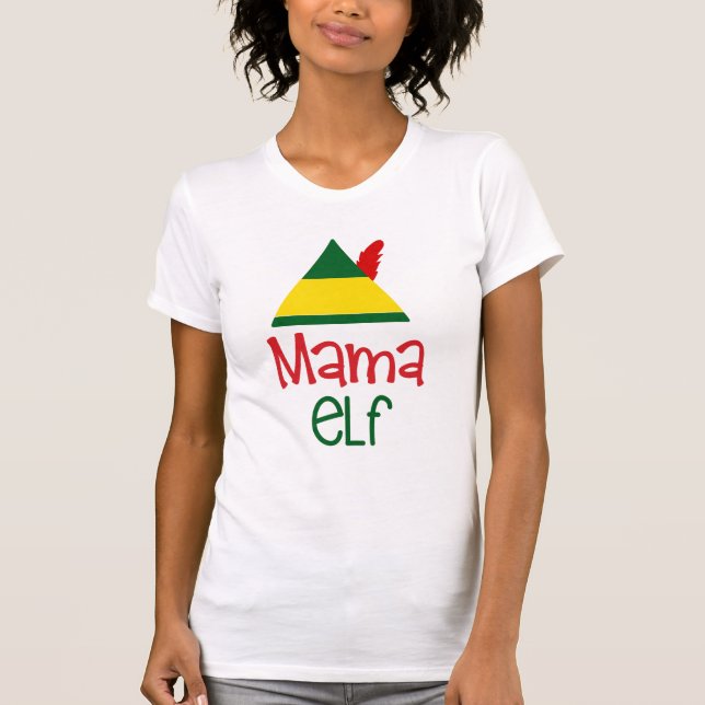 Camiseta Mama Elf Navidades Holiday Family Fun (Anverso)
