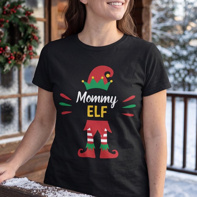 Camiseta Mamá Elfo Combinación Familiar Navidad Fiesta (Subido por el creador)