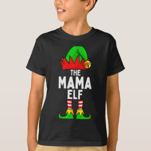 Camiseta Mamá Elfo Parejas Familiares Navidad Mujeres