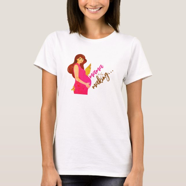 Camiseta Mamá en la creación de una madre embarazada (Anverso)