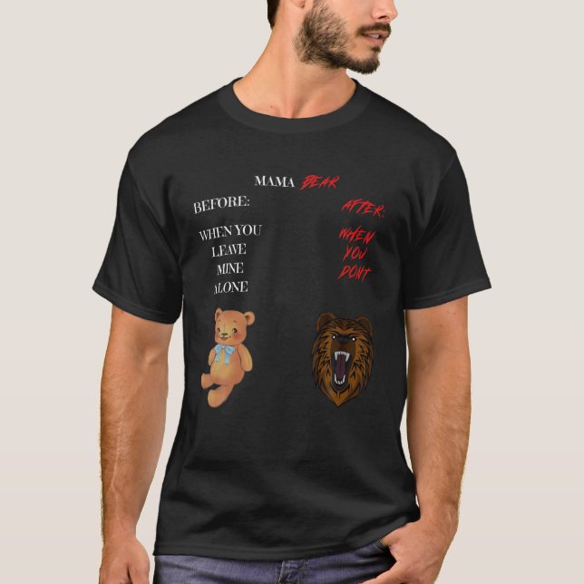 Camiseta Mamá Enfadada Lleva A Madre Amada Antes De Protege (Anverso)