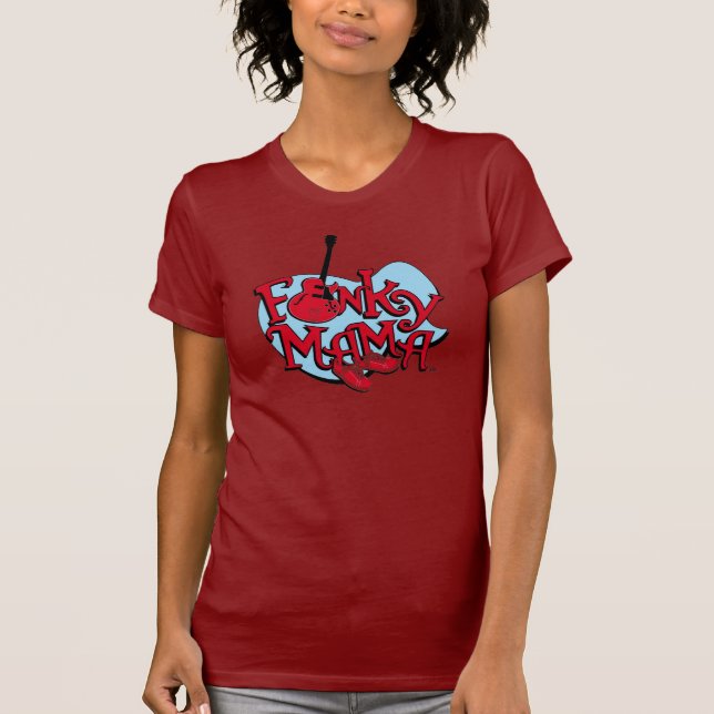 Camiseta Mamá enrrollada T rojo (Anverso)