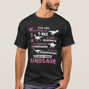 Camiseta Mamá, Eres Tan Fuerte Como Para Rex Dinosaur.