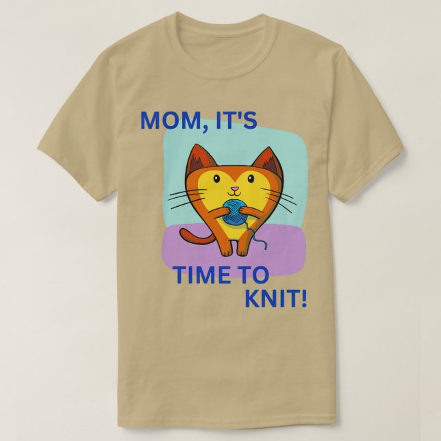 Camiseta Mamá es hora de tejer (Diseño del anverso)