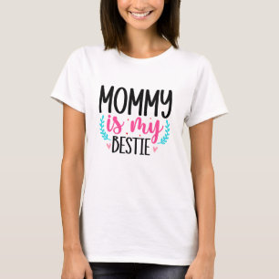 Camiseta Mamá es mi mejor amiga Tipografía