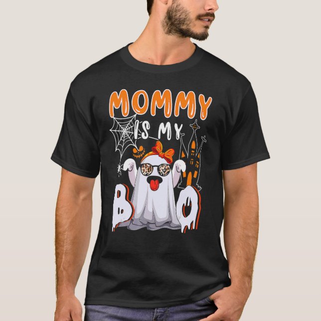 Camiseta Mamá es mi novio Halloween Boo Fantasma Gantasma G (Anverso)