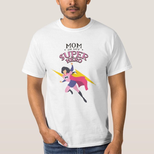 Camiseta Mamá es mi superhéroe (Anverso)