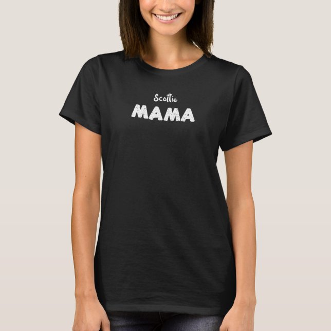 Camiseta Mamá Escocia Mamá Perros Dice (Anverso)