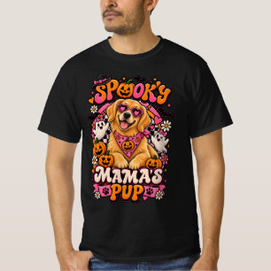 Camiseta Mamá Espeluznante Cachorro Retriever Dorado Hallow