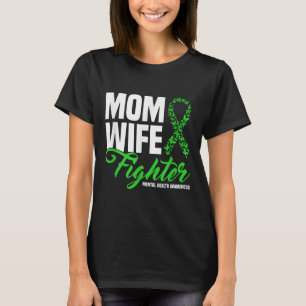 Camiseta Mamá Esposa Combatiente Lime Cinta Verde Salud Men
