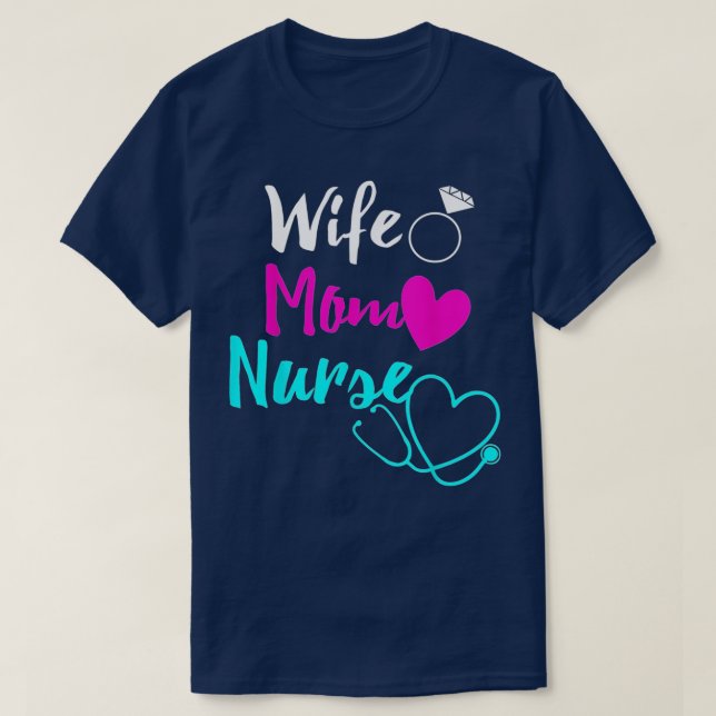 Camiseta Mamá Esposa Enferma A Mujeres RN Regalo De Día de  (Diseño del anverso)