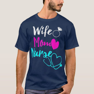 Camiseta Mamá Esposa Enferma A Mujeres RN Regalo De Día de 