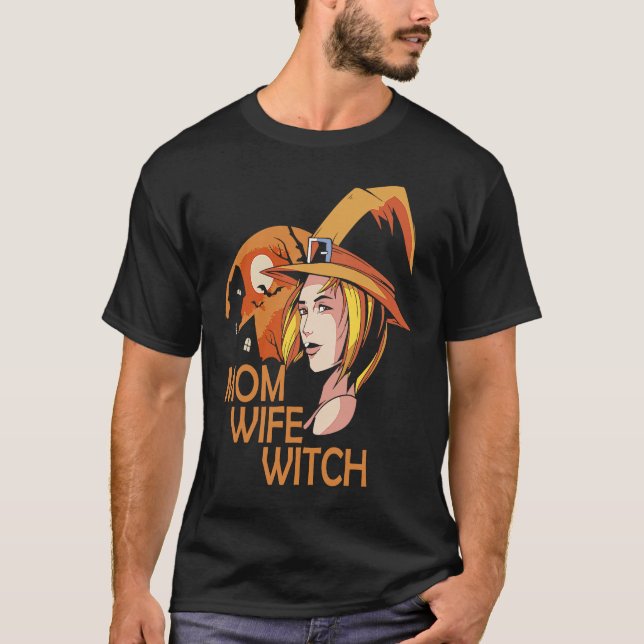 Camiseta Mamá esposa Witch (Anverso)