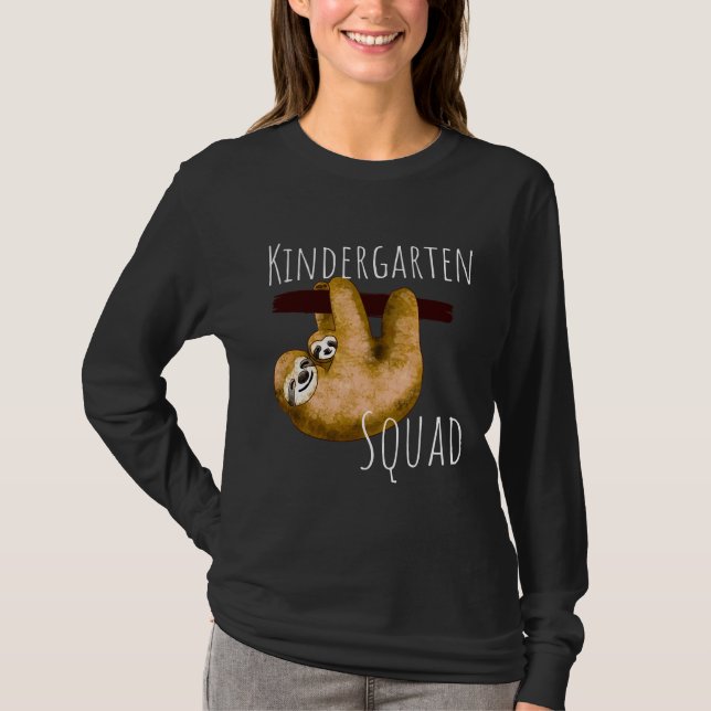 Camiseta Mamá Espuma Cuta Y Bebé Escuadrón Infantil Backpac (Anverso)