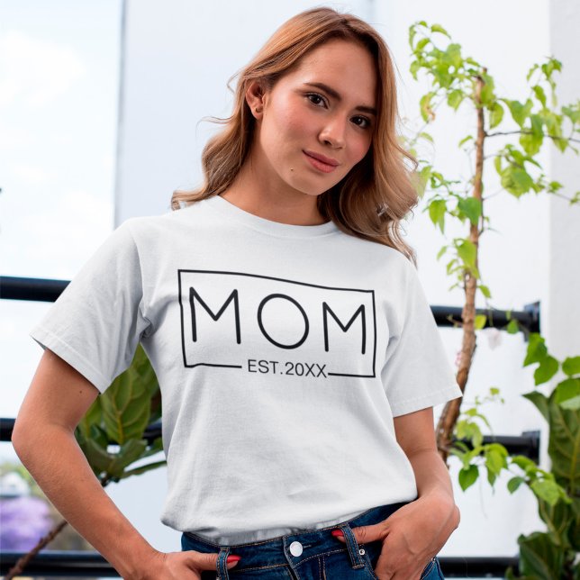 Camiseta Mamá Est Año Personalizado Por Nueva Mamá (Subido por el creador)