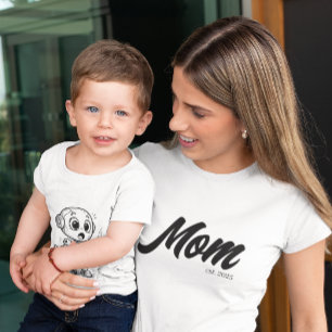 Camiseta Mamá Est. Guión negro   Personalizado