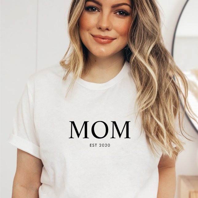 Camiseta Mamá establecida moderna negra personalizada (Subido por el creador)