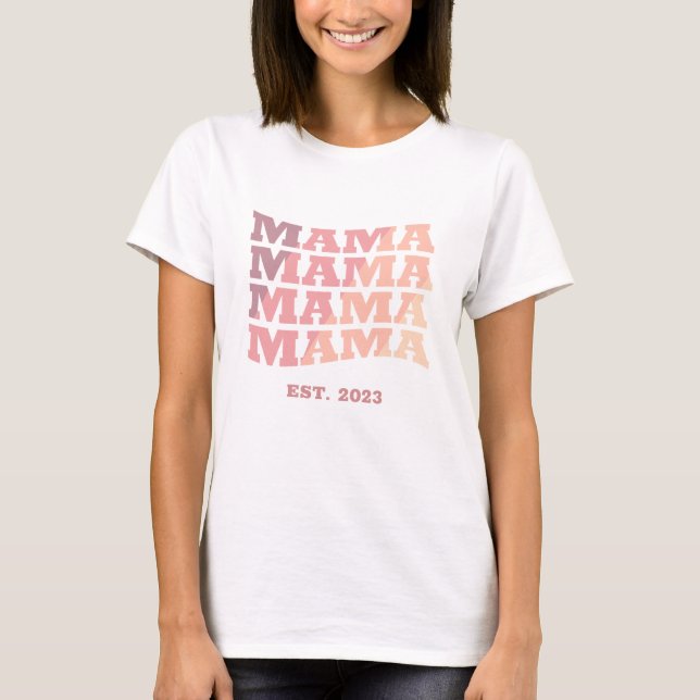 Camiseta Mamá establecida personalizada (Anverso)