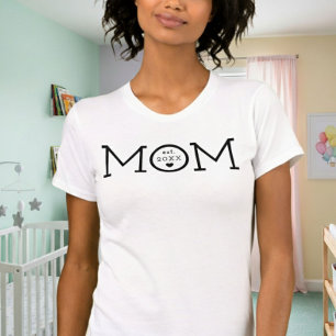 Camiseta Mamá estableció el corazón negro mínimo