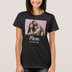 Camiseta Mamá Estableció foto con guión