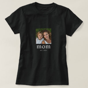 Camiseta Mamá Estableció Foto Moderna 