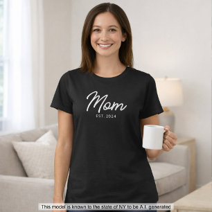 Camiseta Mamá Estableció Nuevo Regalo de Mamá