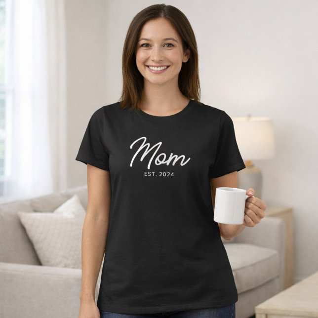 Camiseta Mamá Estableció Nuevo Regalo de Mamá (Subido por el creador)