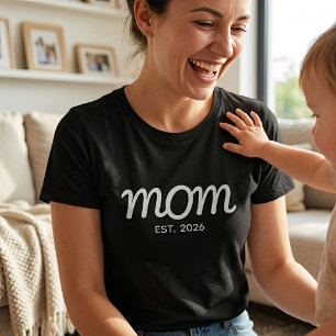 Camiseta Mamá Estableció Nuevo Regalo de Mamá