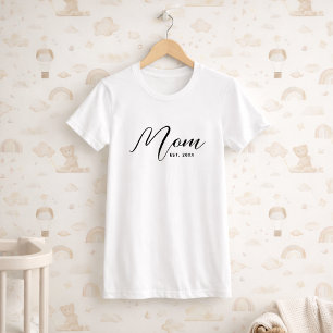 Camiseta Mamá Estableció Regalo De Nueva Mamá Personalizado