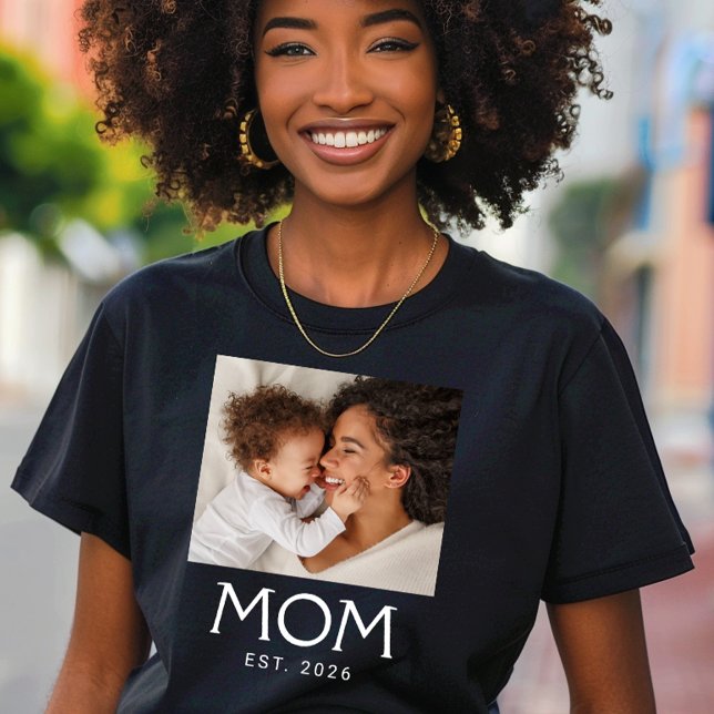Camiseta Mamá Estableció Tipografía Foto (Subido por el creador)