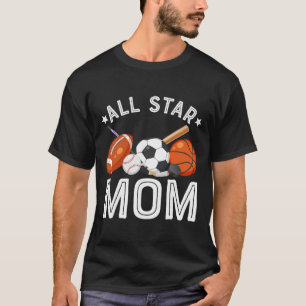 Camiseta Mamá Estelar Del Niño Cumpleañero Fútbol Esbozado