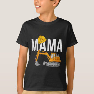 Camiseta Mama excavadora construcción familia coincidente m
