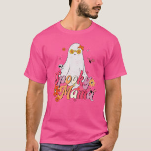 Camiseta Mamá Fantasma Espeluznante Lindo Para Halloween Ho