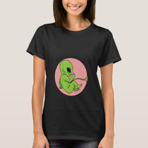 Camiseta Mama Feto Esperante Embrión Alienígena Embarazada