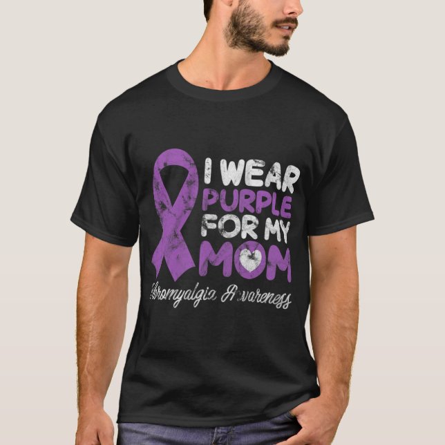 Camiseta Mamá Fibro Madre Fibromiositis Apoyo Grunge (Anverso)