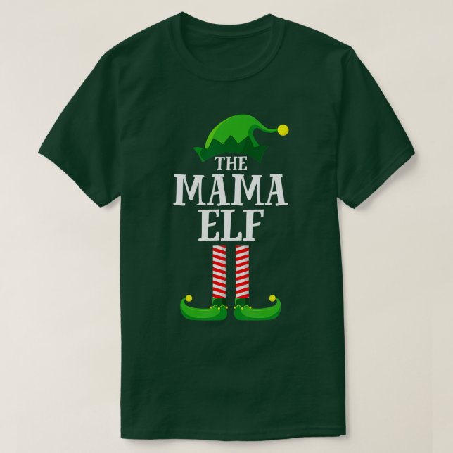 Camiseta Mamá Fiesta de grupo de familias de Mama Elf (Diseño del anverso)