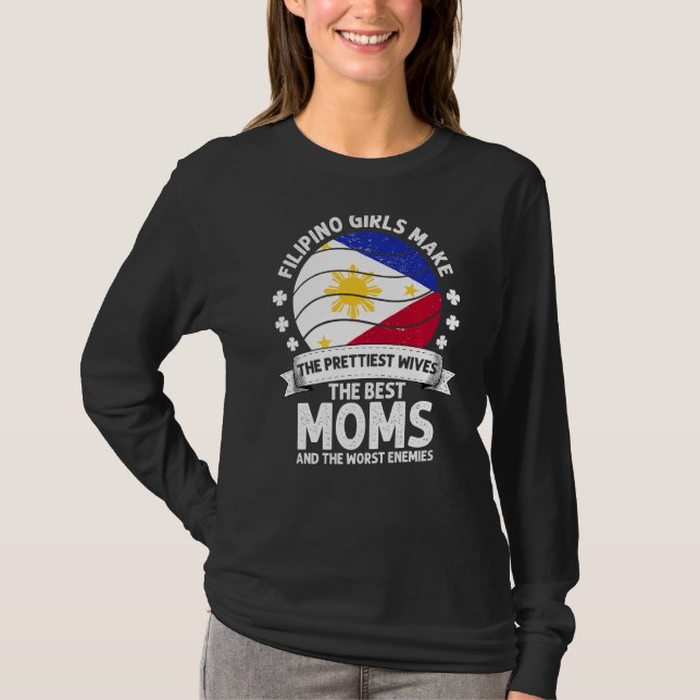 Camiseta Mamá filipina filipina Día de la Madre a mamá fili (Anverso)