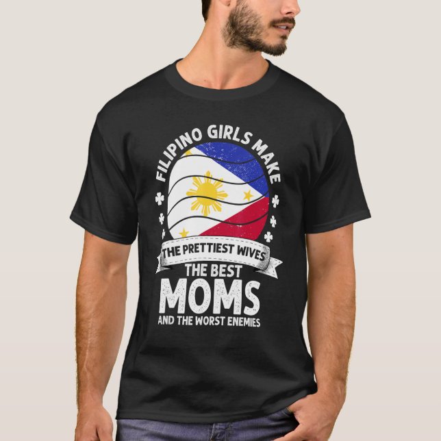 Camiseta Mamá filipina filipina Día de la Madre a mamá fili (Anverso)