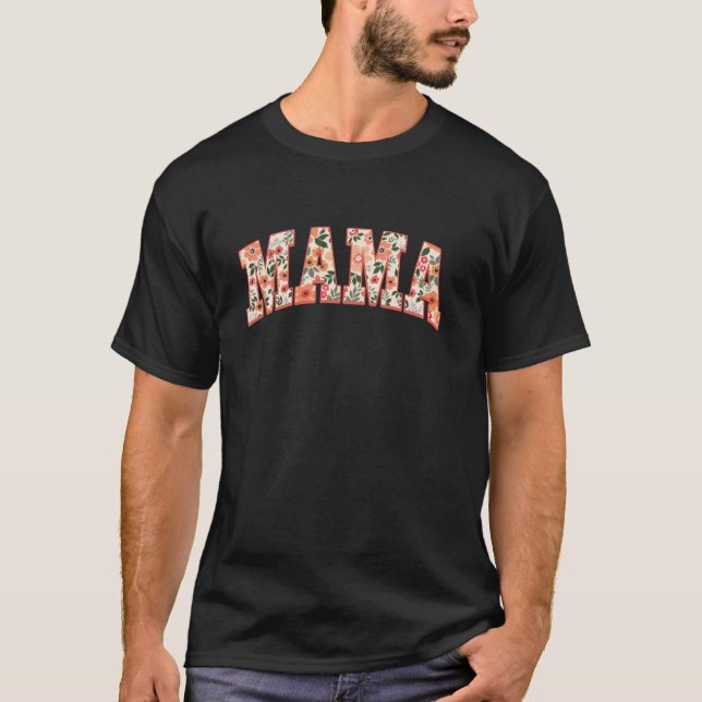 Camiseta Mama Flor Mamá divertida Feliz Día de la Madre Vid (Anverso)