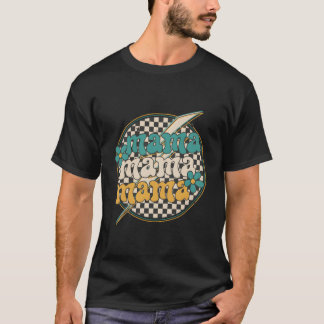 Camiseta Mama Floral De Cuadros Feliz Día De La Madre